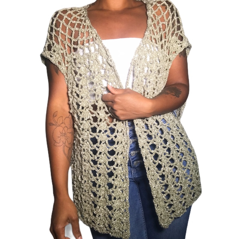 Boho Washed Olive Mesh Coverup